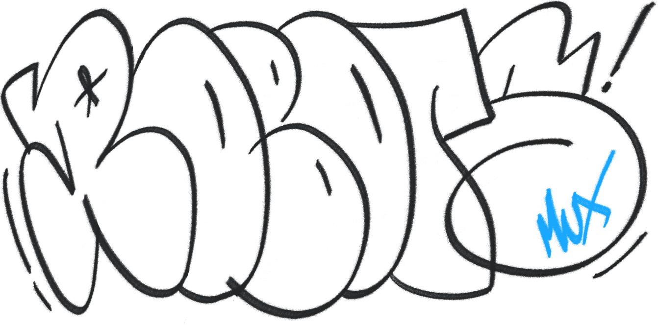 Robots, in graffiti style