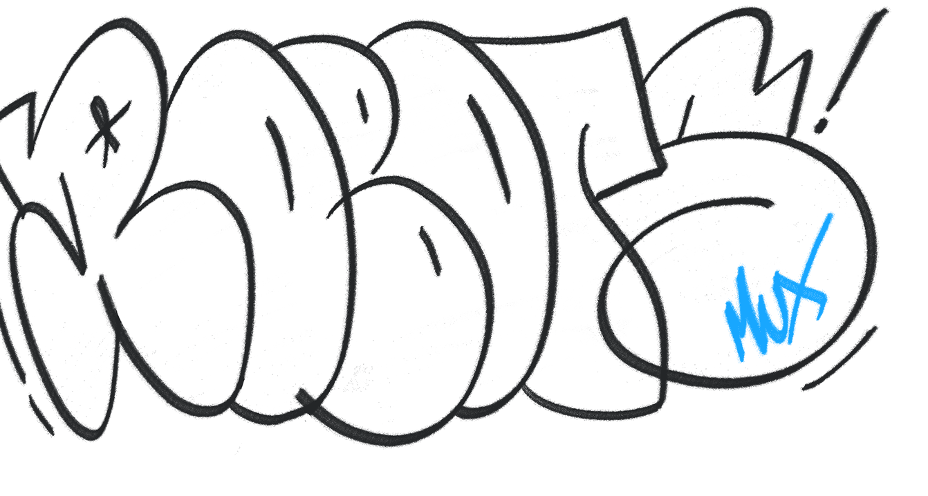 Robots, in graffiti style