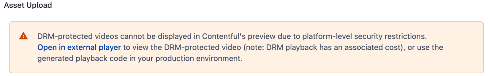 DRM warning in preview